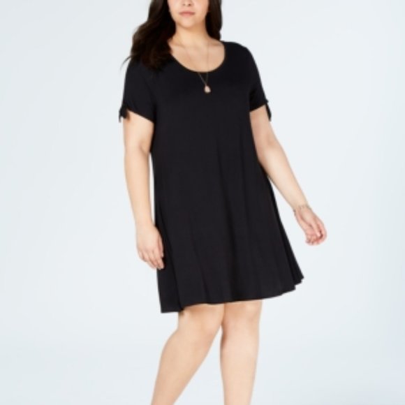 Style & Co. Dresses & Skirts - NWT Style & Co Black 3X Tie-Sleeve Jersey Dress